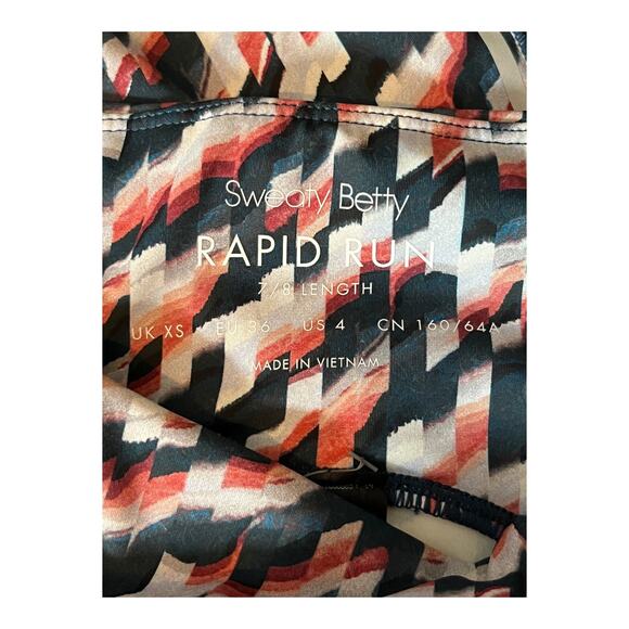 Sweaty Betty leggings 7/8 Rapid Run size 4 - Picture 6 of 7